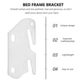 thumbnail image 2 of GOOHOCHY 2 piezas Accesorios de cama Soporte de riel de cama de madera Ganchos de riel de cama Placas Marco de camas, 2 of 7