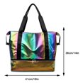 thumbnail image 2 of Bolsos Hobo brillantes para mujer con compartimento para zapatos Bolso nacarado para gimnasio y ejercicio de ocio, 2 of 6