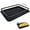 Black, variant on Oven Air Fryer Basket and Tray: Stainless Steel Air Fryer Pan Crisper Tray for Oven, Air Fryer Basket for Oven, 13"L x9" W Non-Stick Baking Sheet with Wire Rack, Microwave Bacon Tray (Black)