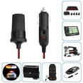 thumbnail image 2 of 6Ft Pure Copper Cigarette Lighter Extension Cord 12V 16AWG Cable Fused Auto DC Power Plug for Car Tire Inflator Cleaner Male Female Socket Adapter, 2 of 14