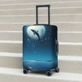 thumbnail image 6 of Susaid Night Sky Moon Dolphin Print Elastic Washable Suitcase Cover with Hidden Zipper, Fits 18-32 Inch Luggage for Protection During Travel-X-Large, 6 of 7