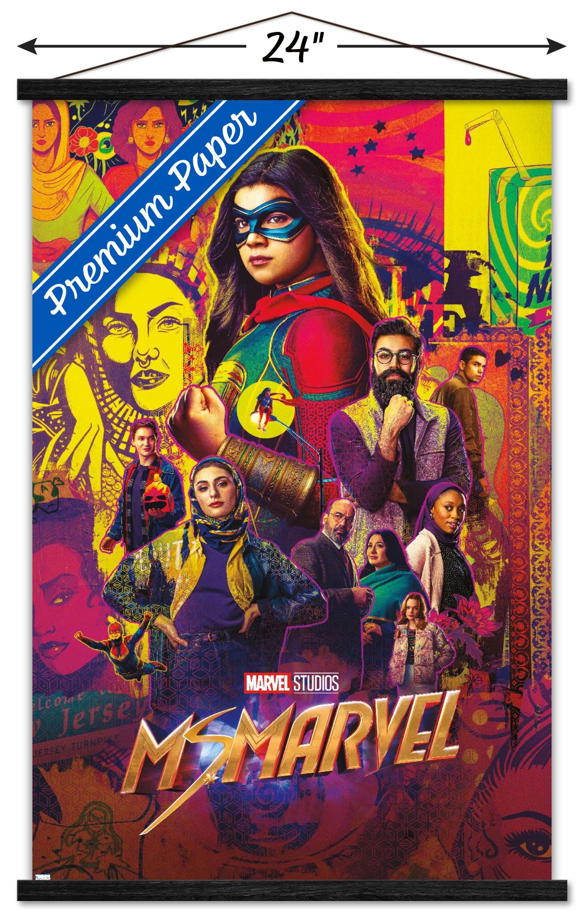 Marvel Ms. Marvel - One Sheet Wall Poster with Magnetic Frame, 22.375" x 34"