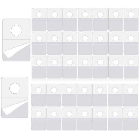 Round Hole Hang Tabs,Bexikou Self Adhesive Hang Tags for Retail 300Pcs Plastic Display Hang Tags Stickers Clear Hang Tabs Tags Hook for Store Retail Display (Clear)