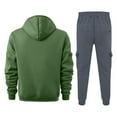 thumbnail image 4 of MLQIDK Men's Track Suits 2 Piece Set Athletic Workout Gym Fleece Hoodie and Cargo Sweatpants Big and Tall Winter Casual Sweatsuits Jogging Suit Lounge Outfit Navy M, 4 of 4