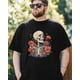 thumbnail image 4 of Camiseta de manga corta con calavera para hombre, estilo vintage floral, de algodón, con cuello redondo, para adolescentes y niños., 4 of 7
