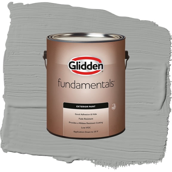 Glidden Fundamentals Stepping Stone Flat Exterior Paint and Primer, 1 Gallon