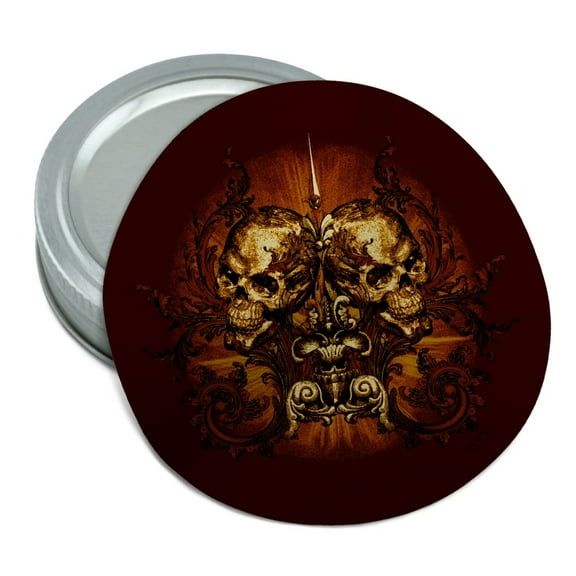 Victorian Skulls Biker Chopper Motorcycle Round Rubber Non-Slip Jar Gripper Lid Opener