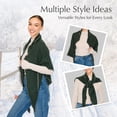 thumbnail image 4 of BASICO Fall Scarf for Women, Winter Scarf, Women's Scarves & Wraps, Blanket Scarf, Fall Accessories (27 Colors) (Triangle Green), 4 of 7