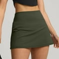 thumbnail image 5 of JIKNTTR Women's Shorts Hiking Athletic Shorts Double Layered Pleats Tennis Skirts High Waisted Skirt With Shorts Pockets Workout Athletic Skorts Elastic Waist Drawstring Comfy Shorts, 5 of 8