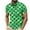 BG-Multicolor, variant on lcziwo Big and Tall Tops for Men Novelty Golf Shirts Holiday Short Sleeve Button Down Lapel Blouse St Patricks Day Shamrock Printed Polos Shirt Multicolor XXXL