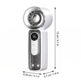 thumbnail image 2 of THOPBPRK Transparent Handheld Fan with Digital Status Display Portable Personal Device for Outdoor Travel Commuting and Summer Events, White, 2 of 5