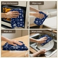 thumbnail image 6 of 2 Pcs Funny Kitchen Towels,Dark Blue Christmas Snowflake Pattern Microfiber Dish Towels,Kitchen Tea Towels,Kitchen Towel Set (18" X 26"), 6 of 7