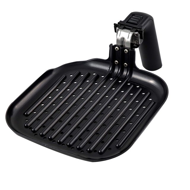 Nuwave Brio - Freidora de aire digital de 6 cuartos de galón exclusivo accesorio para parrilla de interior (sartén para parrilla)