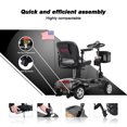 thumbnail image 6 of BTMWAY Mobility Scooter, 4 Wheels Electric Scooter for Seniors, Compact Folding Travel Mobility Scooters for Adult, Transformer Mobility Scooter with Swivel Seat, Cup Holder Front&Rear LED Light, Gray, 6 of 12