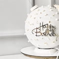 thumbnail image 2 of Acrylic Cake Topper, Metallic Gold Happy Birthday Cursive Design, 1 Pack Single Insert Decor, Kids Birthday Party Cake Decorations For Baby Shower Family Celebration Dessert Table Centerpiece, 2 of 3
