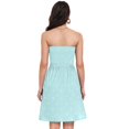 thumbnail image 3 of Dailycode Summer Dresses for Women Strapless Casual Beach Cover Ups Mint White Polka Dot Tube Top Sundress, 3 of 8