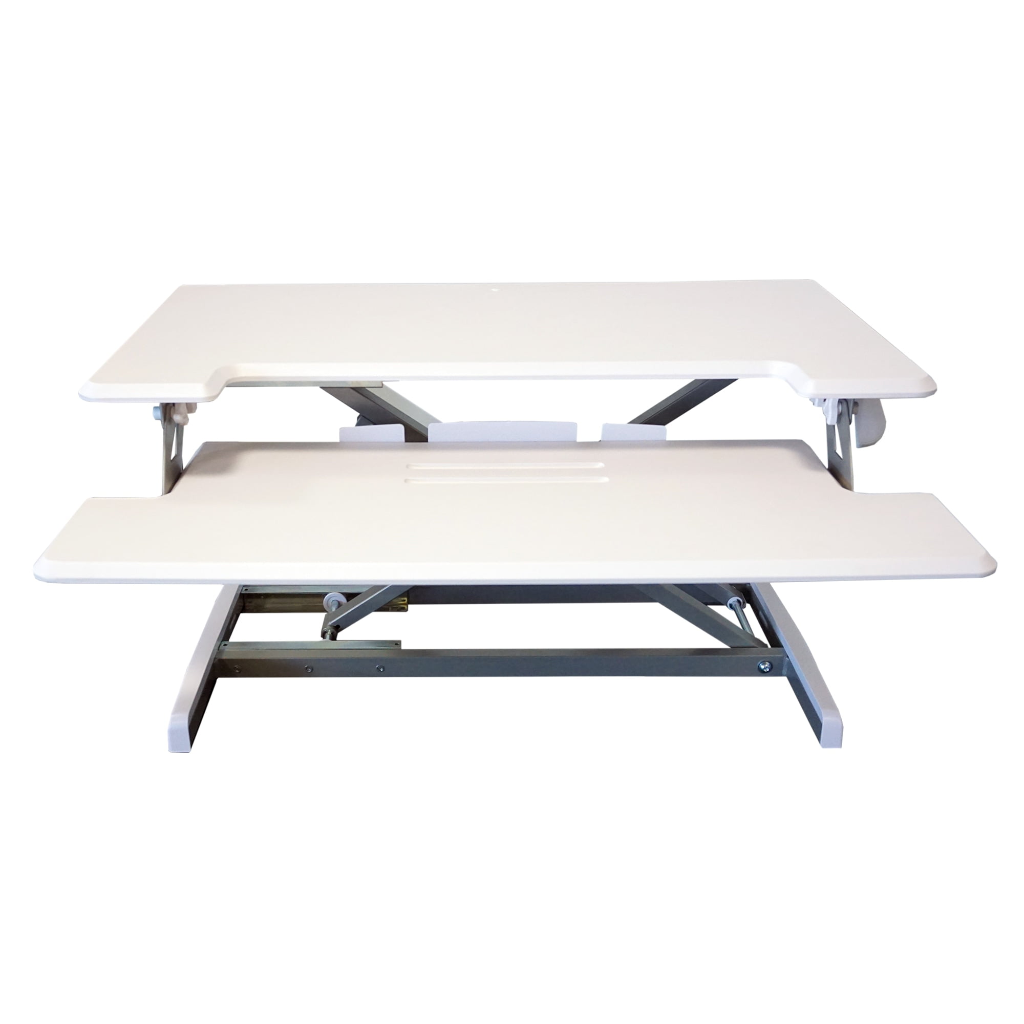 Victor High Rise Height Adjustable Compact Standing Desk with Keyboard Tray