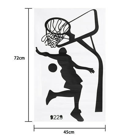 Zajing 17 7 X28 3 Removable Diy Slam Dunk Silhouette Wall Decals Spoting Basketball Duck Layup Sporter Sticker For Kids Room Boys Bedroom Cla Canada - Basketball Wall Decals Canada