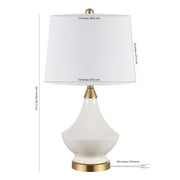 SAFAVIEH Marlowe Mid-Century Table Lamp, White, Set of 2