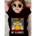 thumbnail image 1 of Girls' First Day of School T-Shirt - Back to School Graphic Tee with Peace Signs, Soft Stretchy Cotton Shirt, - Machine Washable - Casual Children's Clothing, Comfortable Knit Material, 1 of 6