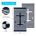 thumbnail image 3 of BNM Anchor Cotton Beach Towel Set of 2, 34" x 64", Navy Blue/ White, 3 of 11