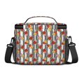 thumbnail image 3 of Lunch Box Pioneer Flower Floral Print Pattern Insulated Lunch Bag for Women Men,Medium Leakproof Lunchbox Cooler Bag Adjustable Strap,10 X 6.7 X 8 Inches, 3 of 6