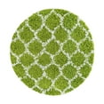 thumbnail image 3 of Unique Loom Trellis Shag Collection Area Rug - Ruby (3' 3" Round Green/Ivory), 3 of 11