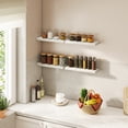 thumbnail image 5 of Eunos Floating Shelves for Wall, 16 inch 4 Pack Wood Shelves for Bathroom, Bedroom, Living Room, Kitchen, White, 5 of 6