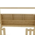 thumbnail image 5 of Newest Twin House Bed Natural,LED Light & Storage Bookshelf, Playhouse Design with Guardrails for Bedroom, 5 of 18