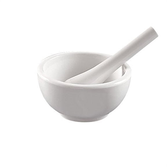 Mortar and Pestle Bowl | Mixer and Grinder for Medicine | Porcelain | 4 Oz