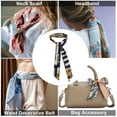 thumbnail image 5 of Unique Bargains 1 Pc Scarf Headband Printed Neck Scarf for Women Dark Blue White, 5 of 5
