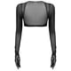 thumbnail image 1 of Women Aldult Sexy Summer See-through Mesh Gloves Tops Sun Protection Long Sleeve Open Front Buckle Crop Top ClubwearS Gong Bohan LED, 1 of 2