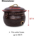 BirdRock Home Decorative Outdoor Garden Water Hose Pot with Lid