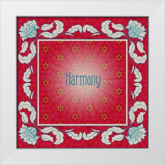 Murdock, Ramona 12x12 White Modern Wood Framed Museum Art Print Titled - Harmony Square
