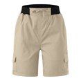 thumbnail image 6 of RYRJJ Women's Cargo Shorts Multi Pockets Casual Summer High Waisted Casual Shorts for Women Trendy Summer Outdoor Hiking Shorts(Khaki,XXL), 6 of 8