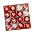 thumbnail image 3 of 16 piezas de adornos de bolas de Navidad Macarena adornos colgantes para decoración de guirnaldas Rojo, 3 of 8