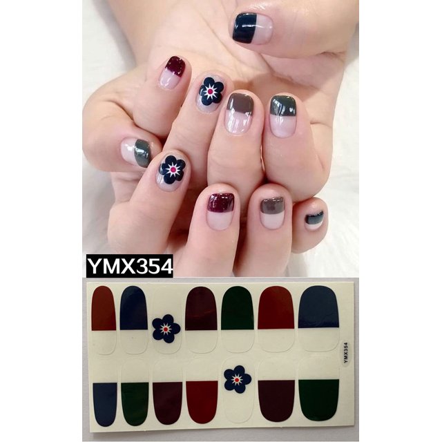 Pegatinas para uñas ecológicas, resistentes al agua, de larga duración, pegatinas para uñas YMX331-368