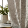 thumbnail image 5 of THD Avi Jacquard Slub Texture - Privacy Curtains with Grommet Lightweight Window Curtains Drapery Panels for Bedroom, Dining Room & Living Room, 2 Panels (37 x 84 Inch, Taupe), 5 of 7
