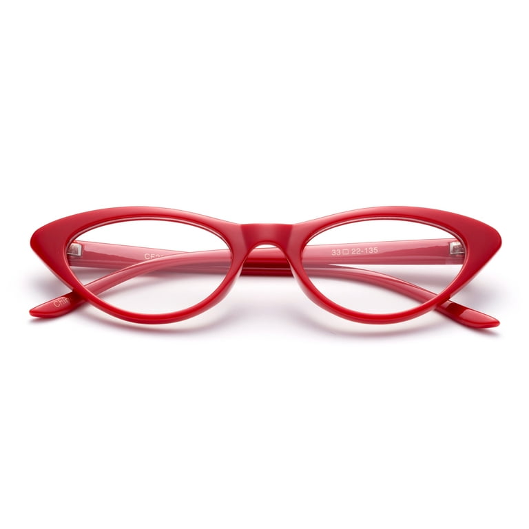 Women Vintage Cateyes 80s Designer Inspired Fashion Clear Lens Cat Eye  Glasses 