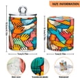 thumbnail image 3 of 2 Pack Qtip Holder Dispenser Various Colorful Hand Clear Plastic Storage Apothecary Jars for Cotton Swabs Balls Pads Floss, 3 of 7