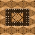 thumbnail image 1 of Ahgly Company Indoor Square Patterned Blood Red Brown Area Rugs, 6' Square, 1 of 6