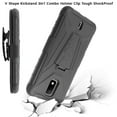 thumbnail image 4 of for AT&T Calypso 2 / Cricket Debut 4G Case Heavy Duty Shock Absorption Kickstand Case Belt Swivel Clip Holster Cover with Tempered Glass, 4 of 4