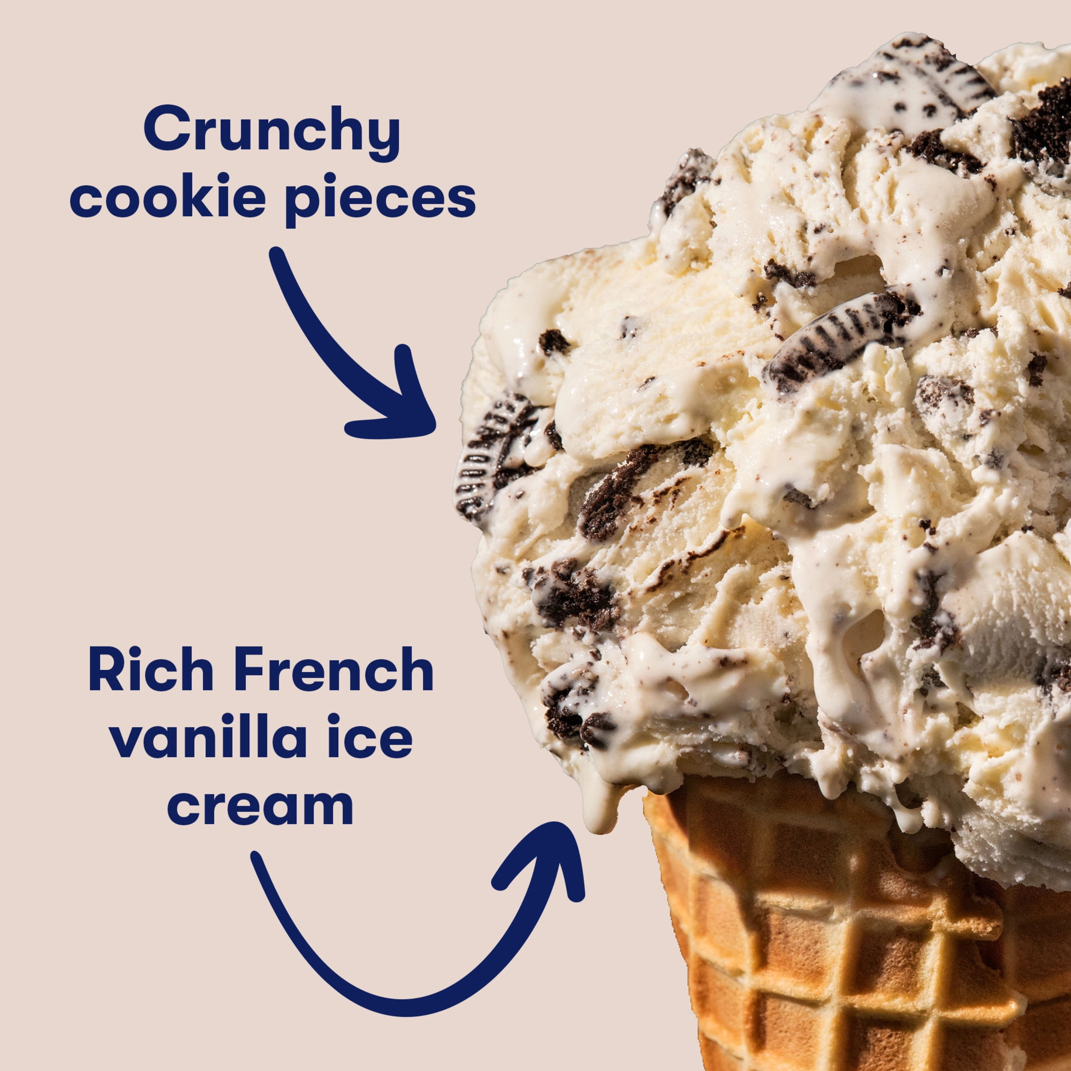 Tillamook Original Premium Cookies And Cream Ice Cream, 48 fl oz