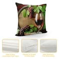 thumbnail image 4 of Orinice Wine Grapes Barrel Graphic Decorative Cushion Throw Pillow Cover Soft and Durable Short Plush 1PC 20x20in, 4 of 5