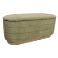 thumbnail image 4 of Jackie Storage Bench in Contemporary Leaf Green Multi-Weave Fabric on Solid Wood, 4 of 7