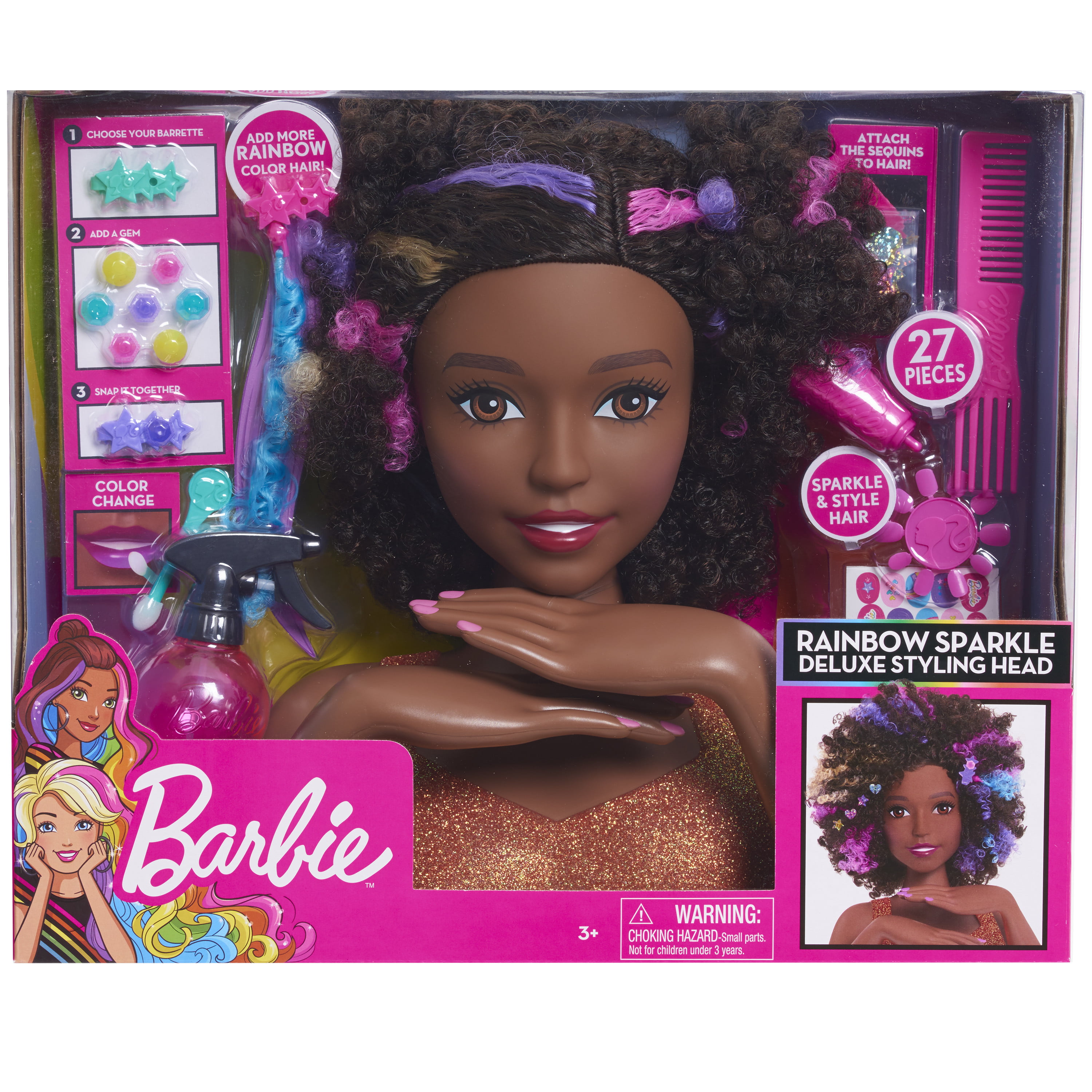 barbie deluxe styling head curly hair