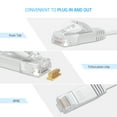 thumbnail image 2 of XINCA Cat6 Ethernet Cable 25ft White Gigabit Flat Network Cable with 10pcs Cable Clips Snagless Rj45 Connectors for Computer/Modem/Router/X-Box Faster Than Cat5e/Cat5, 2 of 10