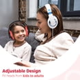 thumbnail image 4 of rockpapa Comfort Auriculares para niños para la escuela, ligeros para niños, niñas, adolescentes, auriculares supraaurales con cable de 3,5 mm para reproductor de CD, DVD, tableta, teléfono, viajes, n, 4 of 5