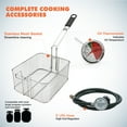 thumbnail image 3 of Flame King Proleo Tabletop Propane Deep Fryer with Oil Thermometer, 5ft Propane Hose, 2.5 Gal Capacity, Gifts for Father, 3 of 13