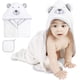 thumbnail image 1 of Toalla De Baño Con Capucha Para Bebé, Fibra De Bambú Orgánica, Capa De Baño Para Bebé Absorbente Extra Suave, Albornoz De Bebé Transpirable Blanco Para Niños, Recién Nacidos TUNC Sencillez, 1 of 5